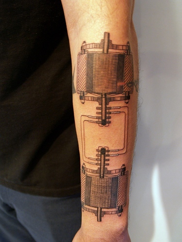 magnetic motor tattoo