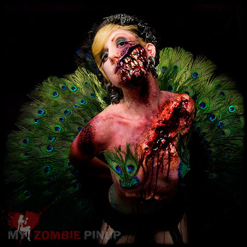pin up zombie makeup. behind My Zombie Pin-Up