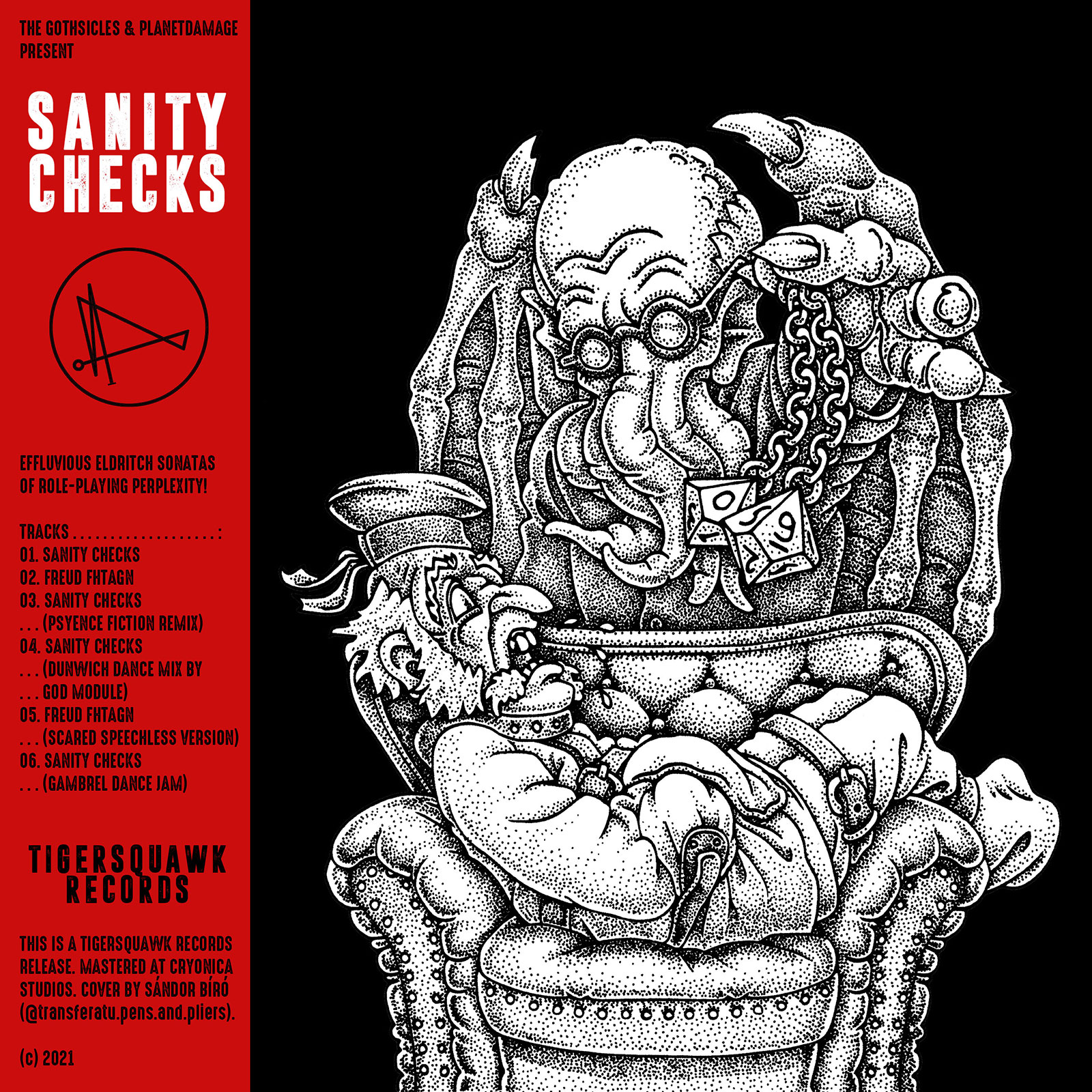 Sanity Checks EP artwork by Sándor Bíró